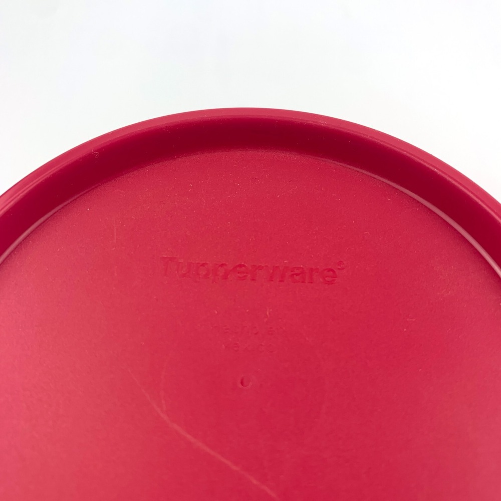 Tupperware Limited Edition Glitter Sparkle Red Canisters w/ Lids 2.5 Cups Lot 2 - Picture 6 of 15